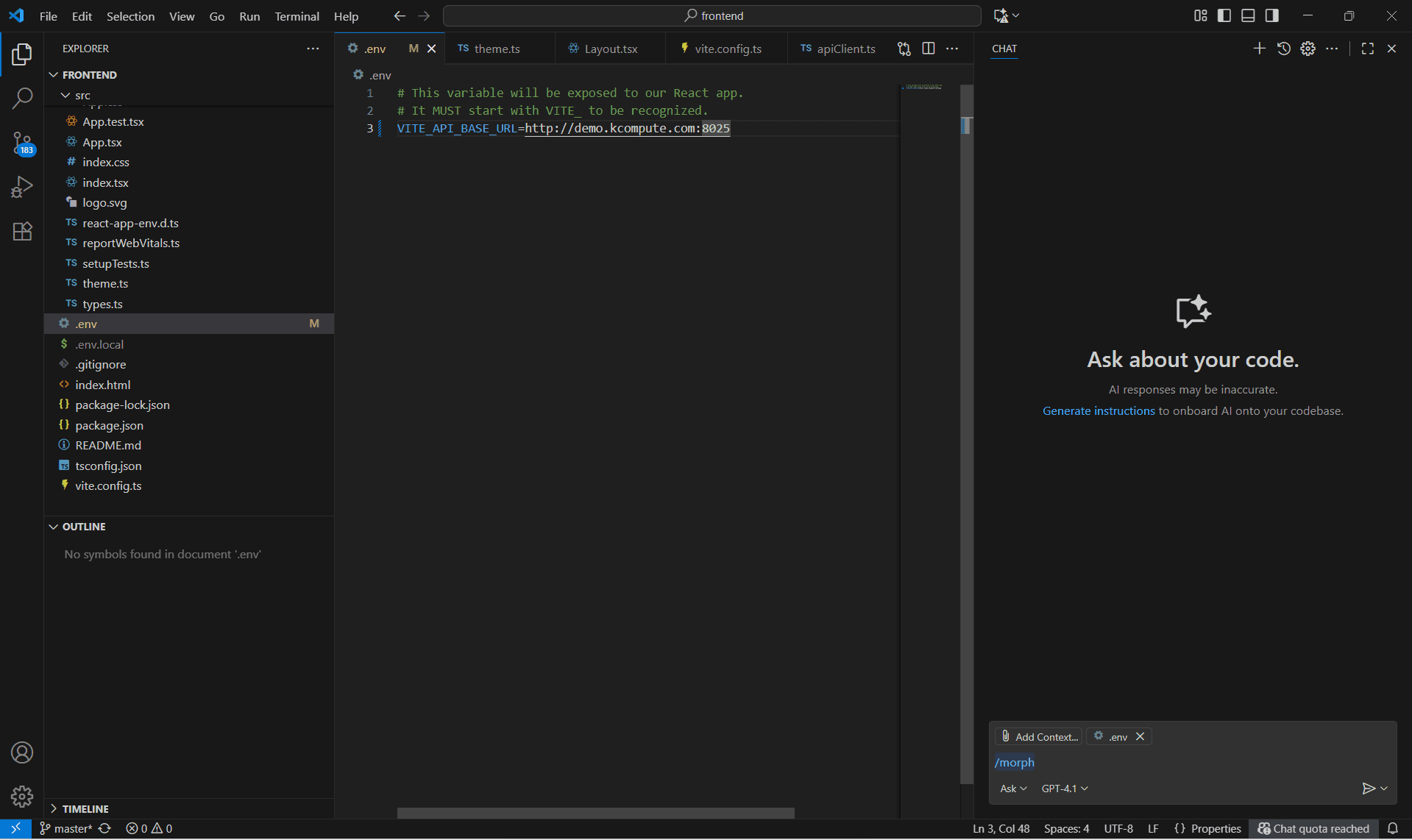VS Code based AI assistant concept from CodeMORPH deck
