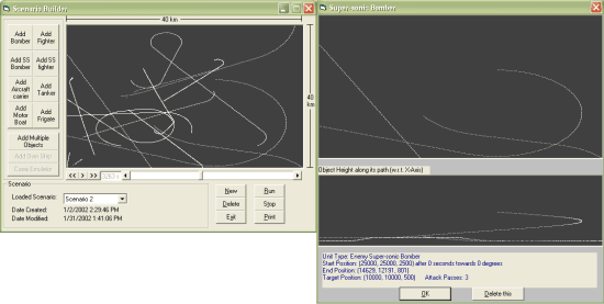 GSA4 Gun Console Simulator scenario builder interface